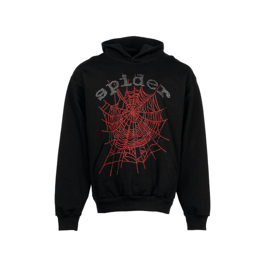 Sp5der OG Rhinestone Logo Hoodie Black [RAFFLE]