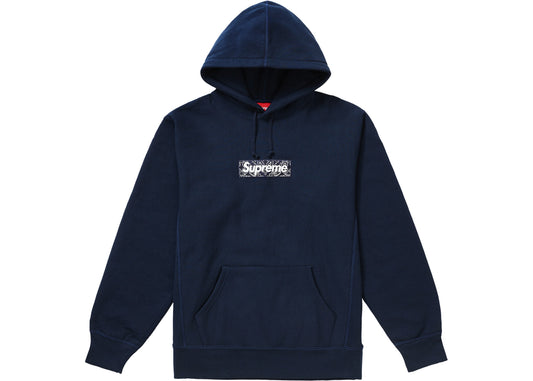 Supreme Bandana Box Logo Hoodie Navy [RAFFLE]